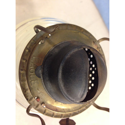 Early 20th Century Vintage Clear Glass Eagle Kerosene Lantern