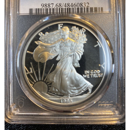 1995-W American Silver Eagle $1 PCGS PR68 DCAM – Key Date Proof Coin