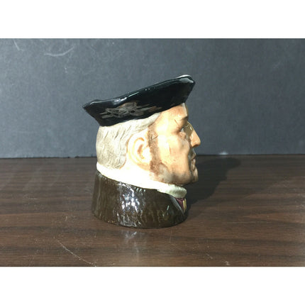 Royal Doulton Henry VIII Toby Jug #D6648 1975 Miniature Mug 2.75" Porcelain