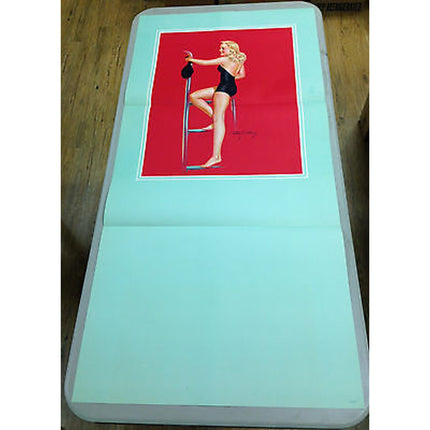 Vintage Billy Devorss Salesman Sample Pin-Up Calendar Girl “The Bathing Beauty”