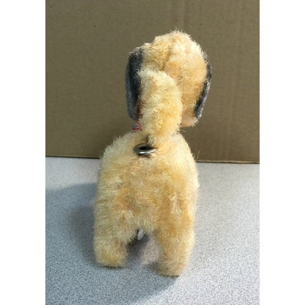 Vintage Japan Bell Ringer Pup Windup Toy 1950s–60s Working Tan & Gray