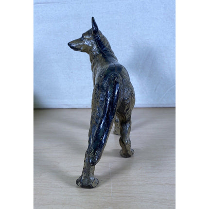 1930s Hubley Cast Iron German Shepherd Dog Vintage Doorstop
