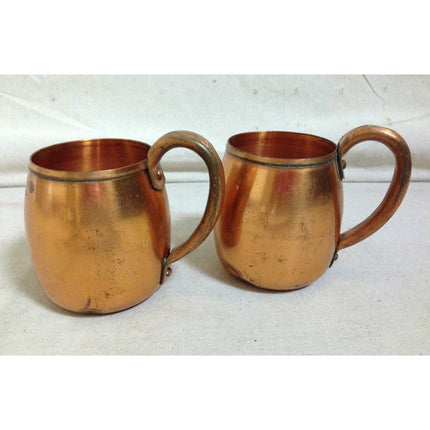 Set of 2 West Bend Aluminum Co. Vintage Copper Mule Mugs Cups – 11 oz