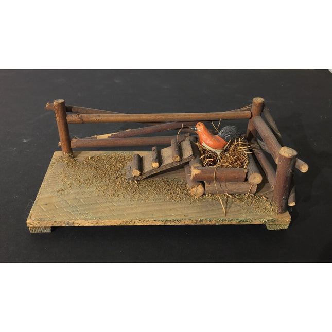 1920’s Vintage Farm Toy German Wooden Toy Chicken Coop
