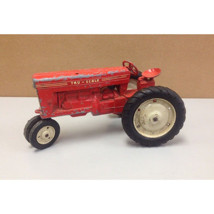 VTG 1950s Tru Scale Tractor & Combine Set – Die Cast & Pressed Steel Red/White