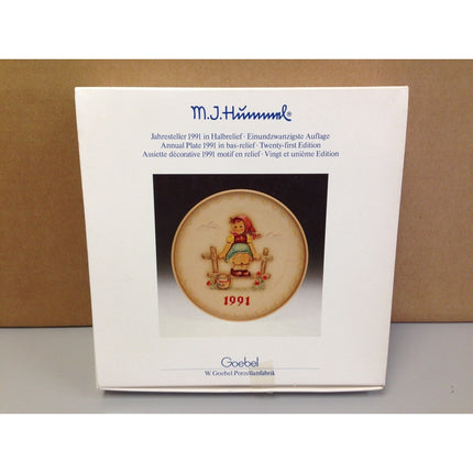 1991 Hummel Annual Plate 7.5" #287 Goebel Germany 21st Edition Bas-Relief w/ Box