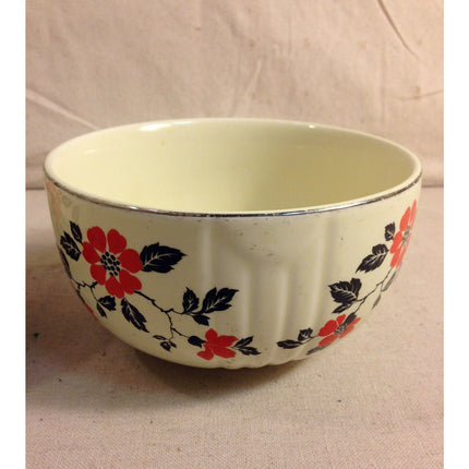 Vintage Hall’s Kitchen Ware Red Poppy Bowls – Set of 2, 6 1/4”
