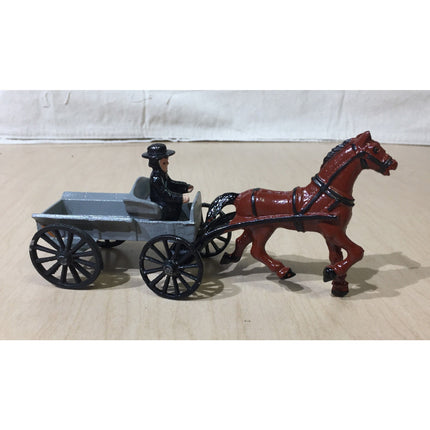 Lancaster Toy Mfg. Co. Amish Farm Wagon – 1950s Metal w/ Original Box & Driver