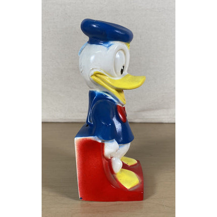 Vintage 1970s Walt Disney Donald Duck Plastic Coin Bank – 7.5" Tall