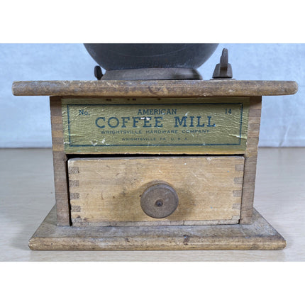 American Coffee Mill Grinder Wrightsville PA Vintage Working Collectible