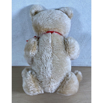 Steiff #0201/36 Original Teddy Bear – 9" Plush with Bow, Tag & Button