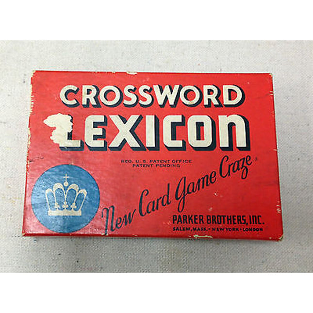Vintage Crossword Lexicon Card Game – Complete with Instructions