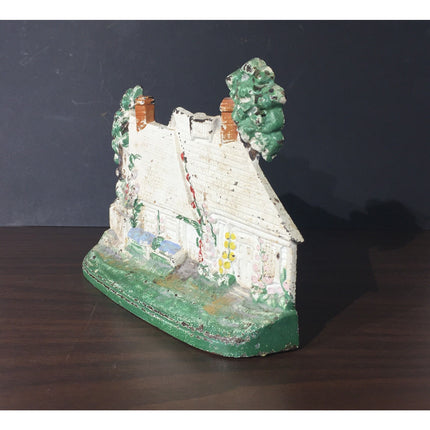 Vintage 1920s Hubley “Cape Cod” Cast Iron Doorstop – Hand Painted