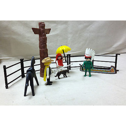 Vintage Geobra Playmobil Cowboys & Indians Figures – Classic Preschool Toys