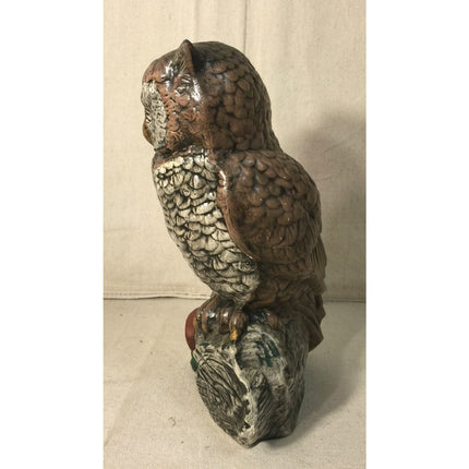 Mid-Century Holland Mold Owl Figurine – Plaster Chalkware 10.25"