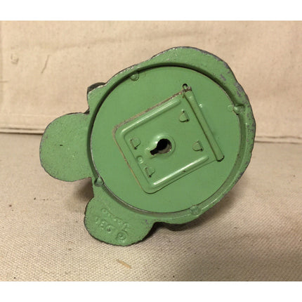 1936 Vanio Elephant Still Bank – Pot Metal Black w/ Green Base Coin Bank