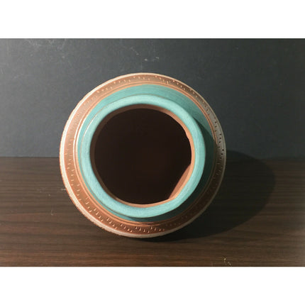 Handmade Navajo Clay Pot by V. King – Horse Design Pottery – Signed