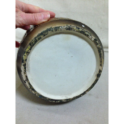 Vintage 1920s Japan Porcelain Vase – Floral Design, Gold Accents, 15.5" Tall