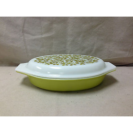 Vintage Pyrex Verde Divided Serving Dish 945C-15 – 1.5 Qt Casserole