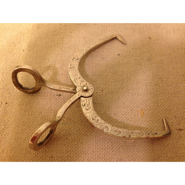 Vintage Sterling Silver Ice Tongs – Ornate Etched Design, 12.75g