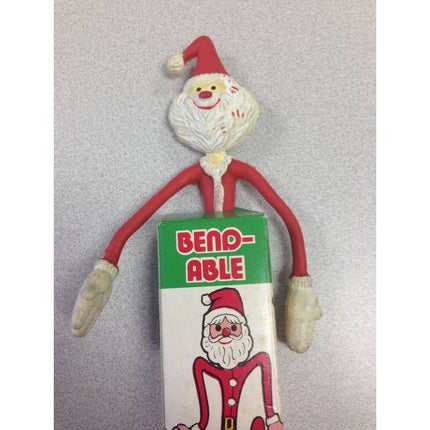 Vintage Fun World Bendable Santa Figure No. 7051 – Hong Kong, Original Box