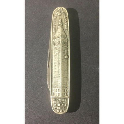Vintage Metropolitan Life Insurance Pocket Knife A. Kastor & Bros. Silver Finish