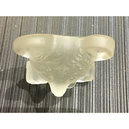 Viking Dalzell Frosted Glass Bear Figurine Handmade USA w/ Original Sticker