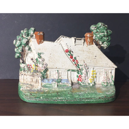 Vintage 1920s Hubley “Cape Cod” Cast Iron Doorstop – Hand Painted