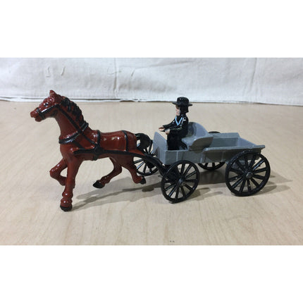 Lancaster Toy Mfg. Co. Amish Farm Wagon – 1950s Metal w/ Original Box & Driver