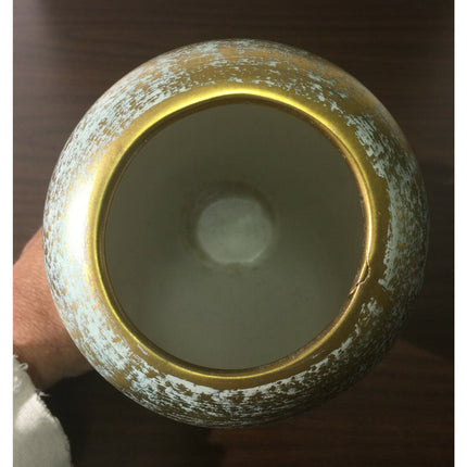 Stangl Pottery #5022 Gold & Turquoise Vase