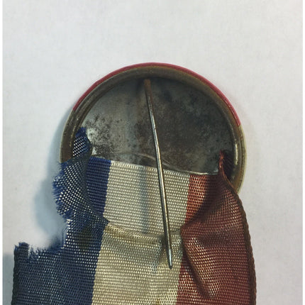 Vintage 1940s WWII Patriotic Pinback Button w/ Ribbon – World War II Memorabilia