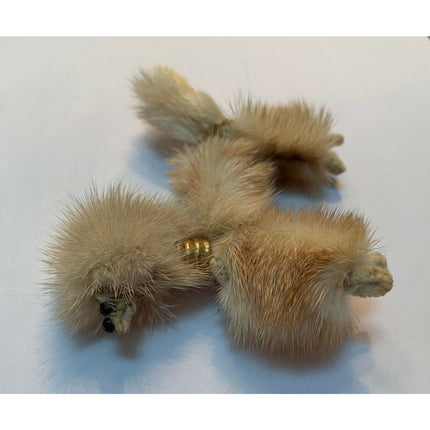 Vintage 1960s Mink Style Poodle Dog Pin Brooch