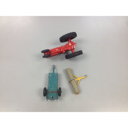 Vintage Hubley Jr. Die Cast Tractor w/ Manure Spreader & Disc – Farm Implements