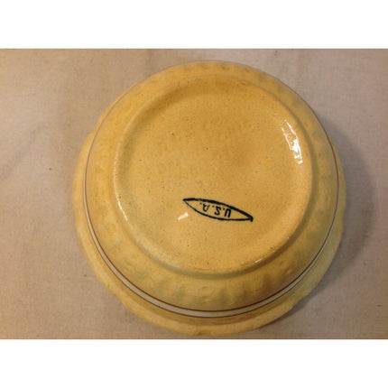 Vintage RRP 8" Mixing Bowl – Cream with Yellow, Brown & White Stripes