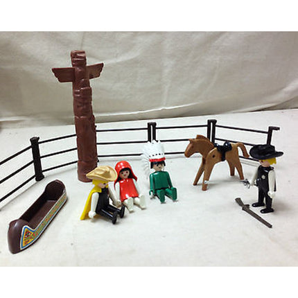 Vintage Geobra Playmobil Cowboys & Indians Figures – Classic Preschool Toys