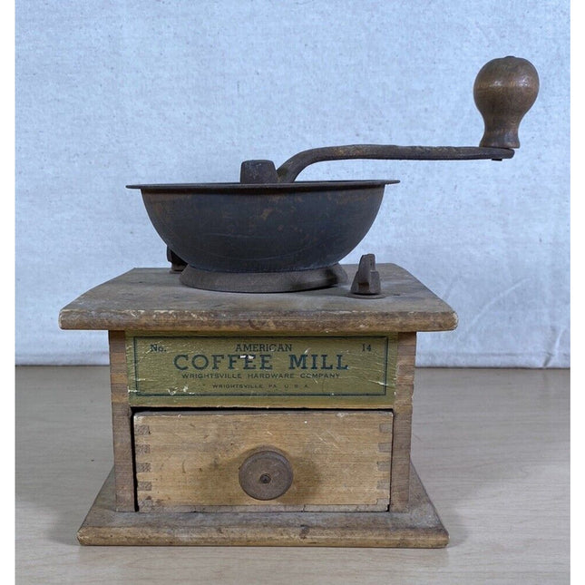 American Coffee Mill Grinder Wrightsville PA Vintage Working Collectible