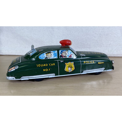 Vintage 1950s–60s Marx Dick Tracy Police Patrol Squad #1 Pressed Steel Toy Car
