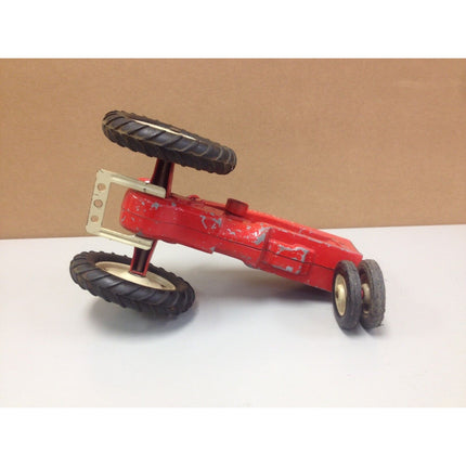 VTG 1950s Tru Scale Tractor & Combine Set – Die Cast & Pressed Steel Red/White