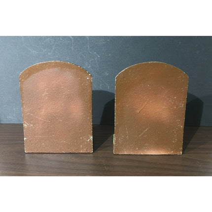 Vintage HTG John Wright Amish Cast Iron Bookends