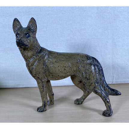 1930s Hubley Cast Iron German Shepherd Dog Vintage Doorstop