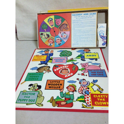 Vintage 1956 Milton Bradley Raggedy Ann Board Game #4809 – Complete