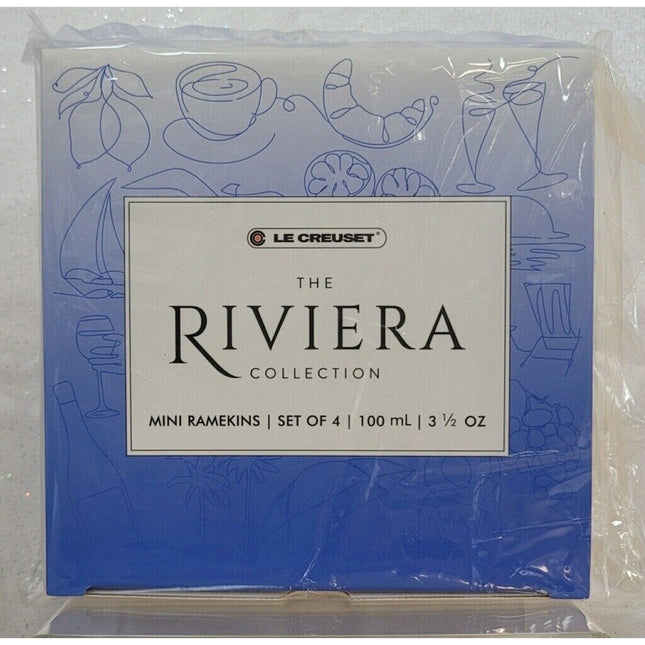 Set of 4 Le Creuset Mini Ramekins "Riviera Collection" 3.5 oz — Brand New in Box