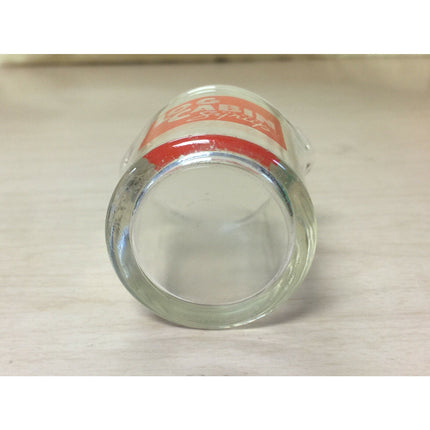 Vintage Log Cabin Syrup Clear Glass Double Spout Pancake Pour Cup Server