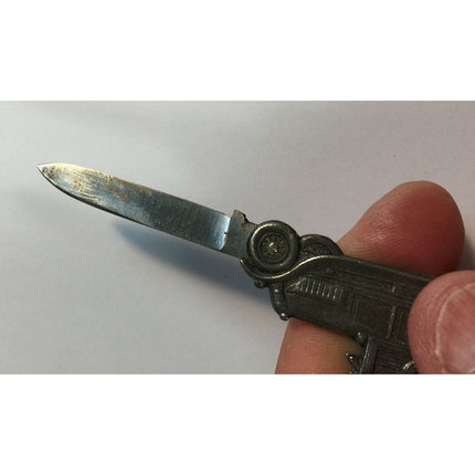 D Peres Solingen Germany 1920s Automobile Car Pocket Knife w/ Leather Pouch
