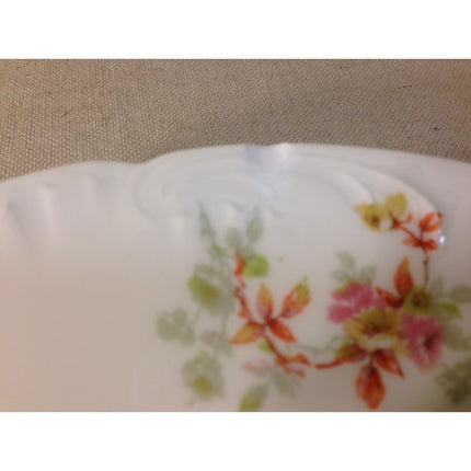 Antique Limoges Theodore Haviland Dresden Rose 9 Porcelain Dinner Plates