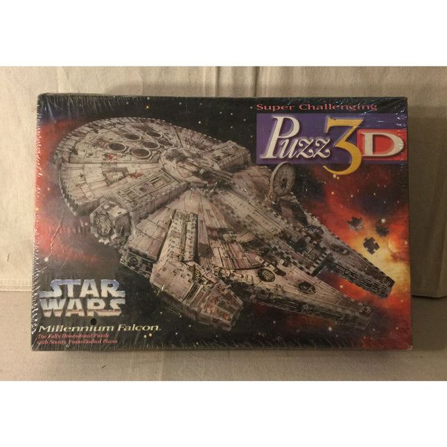 Star Wars Puzz 3D Millennium Falcon 857 Pieces, 1995 Milton Bradley – Sealed Box