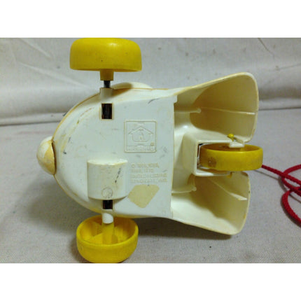 Vintage 1970s Hasbro Snoopy Woodstock Pull Toy Spinning Ears Helicopter Peanuts
