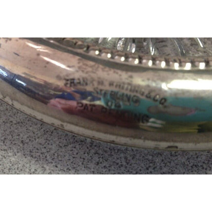 Vintage Frank M Whiting Sterling Silver Rimmed Crystal Coasters – Set of 3