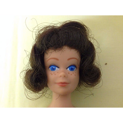 VTG 1963 Mattel Straight Leg Brunette Midge Doll #860, Original Outfit + Extras