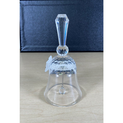 Swarovski Crystal 5 1/2” Frosted Bell with Flowers Figurine
